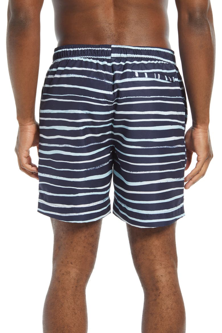 Swim Trunks, Alternate, color, NAVY MULTI WATERCOLOR STRIPE