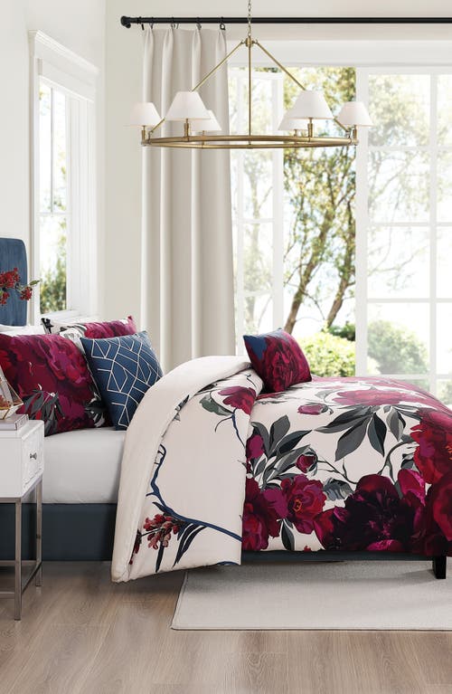 Bebejan Zinnia 5-piece Reversible Comforter Set In Red