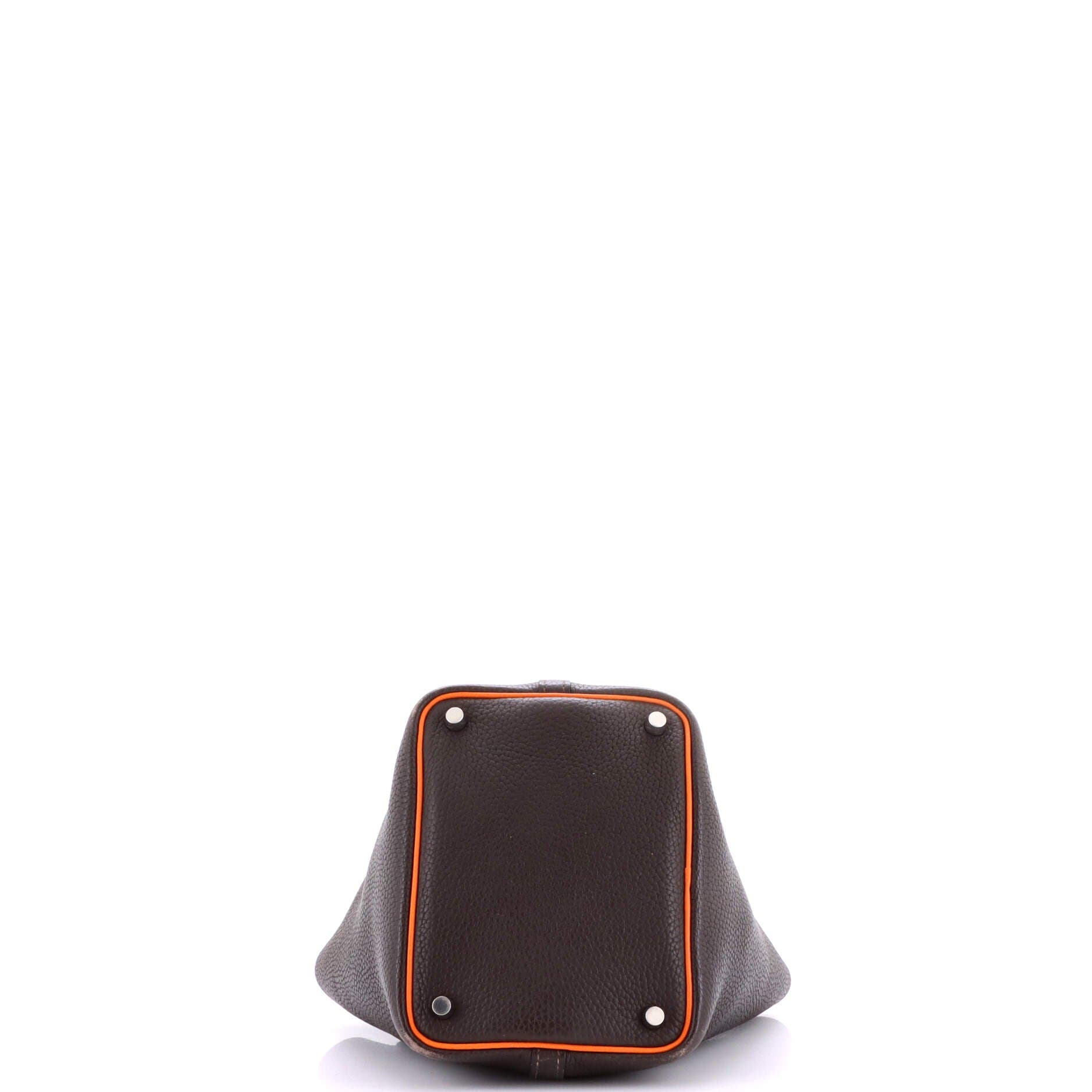 Pre-Owned Hermes Eclat Picotin Lock Bag Clemence PM, Alternate, color, Ebene