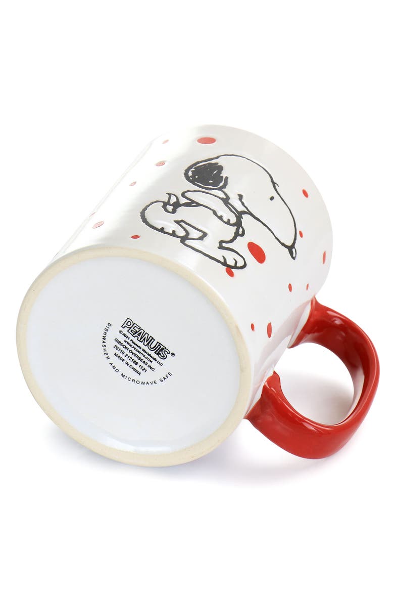 Freckled Joy 15oz Stoneware 4 Piece Mug Set, Alternate, color, White