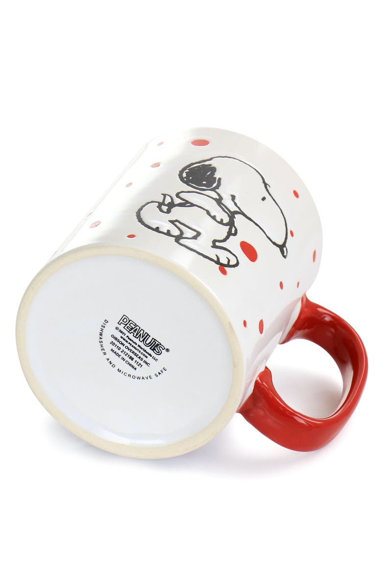 PEANUTS Freckled Joy 15oz Stoneware 4 Piece Mug Set, Alternate, color, White