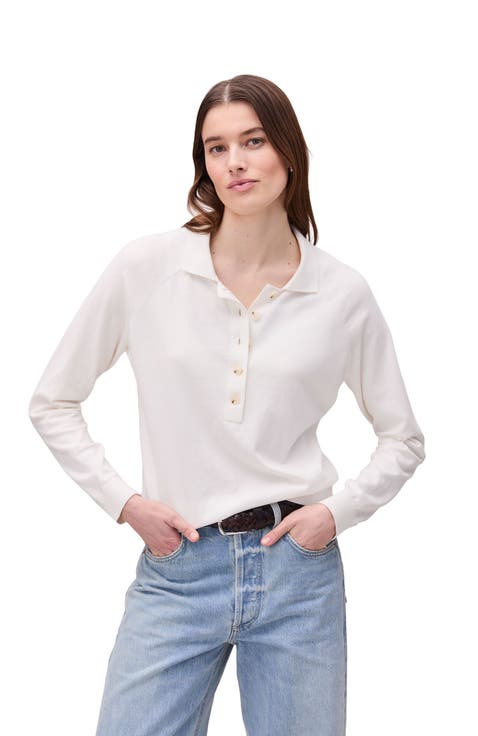 Washable Cotton Silk Henley