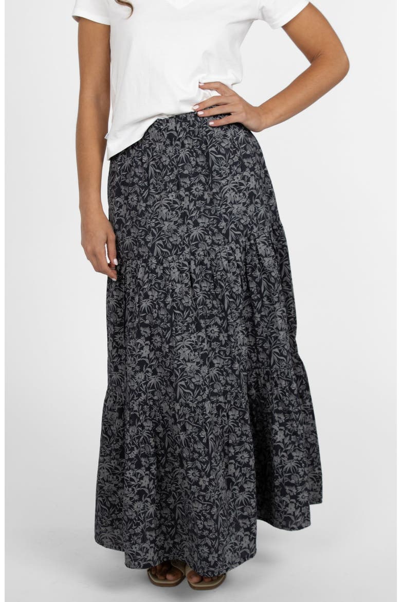 Meadows Skirt, Alternate, color, Midnight Botanical