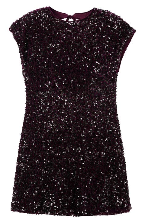 Sequin Open Tie Back Minidress