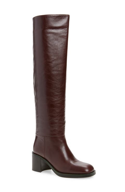 Vinyl Over the Knee Boot (Women)