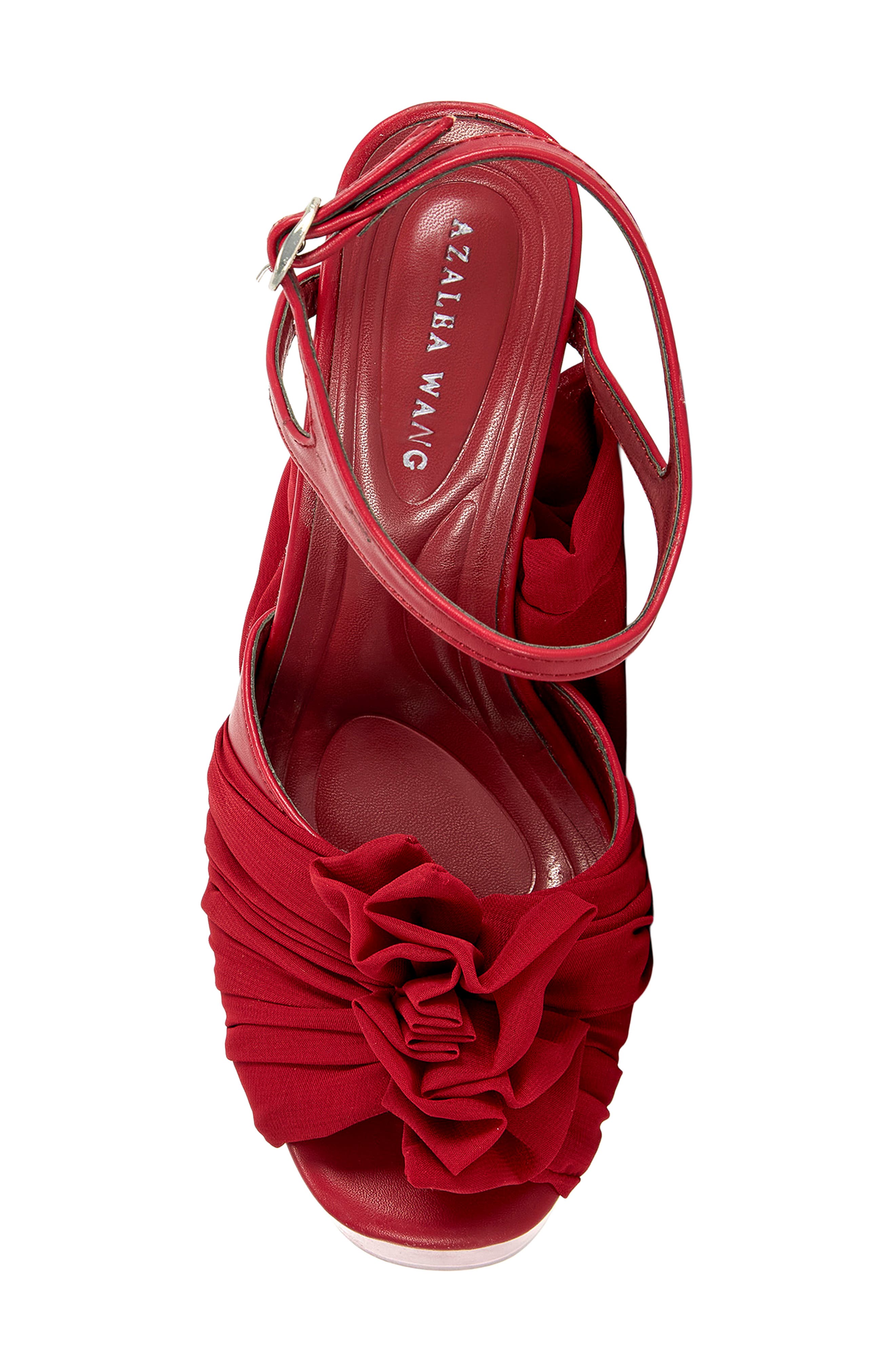 Beauden Platform Sandal, Alternate, color, RED