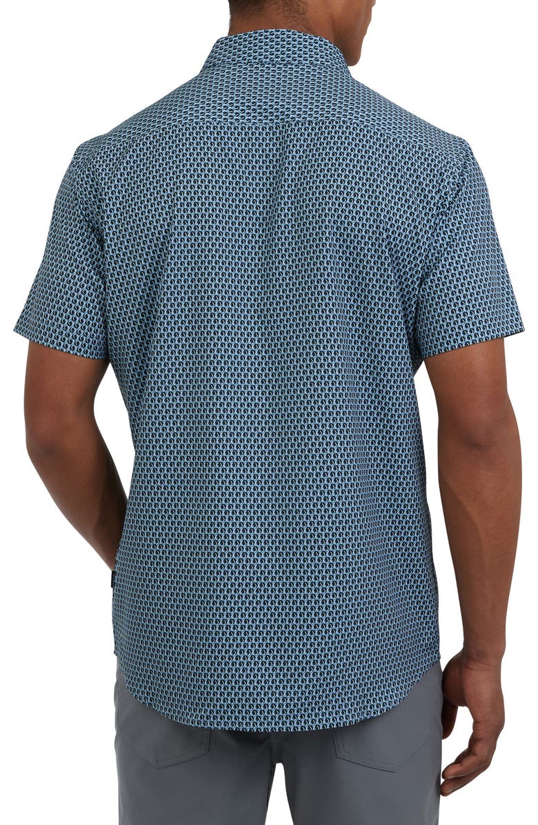 DKNY SPORTSWEAR Abel Short Sleeve Button-Up Shirt, Alternate, color, Cloud Blue