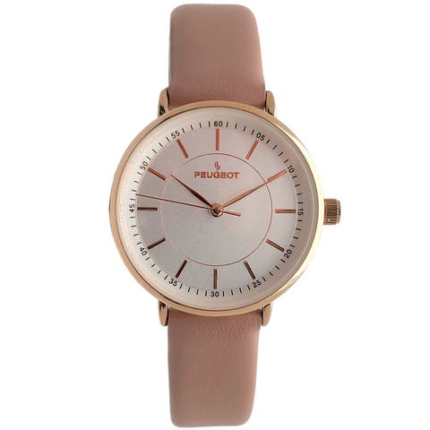 Modern Round Calfskin Leather Watch- 30MM
