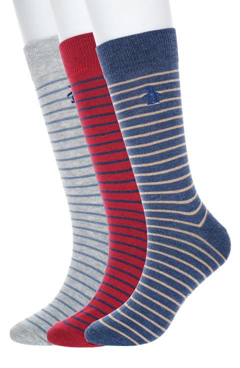 Cecil Stripe 3-Pack Crew Socks
