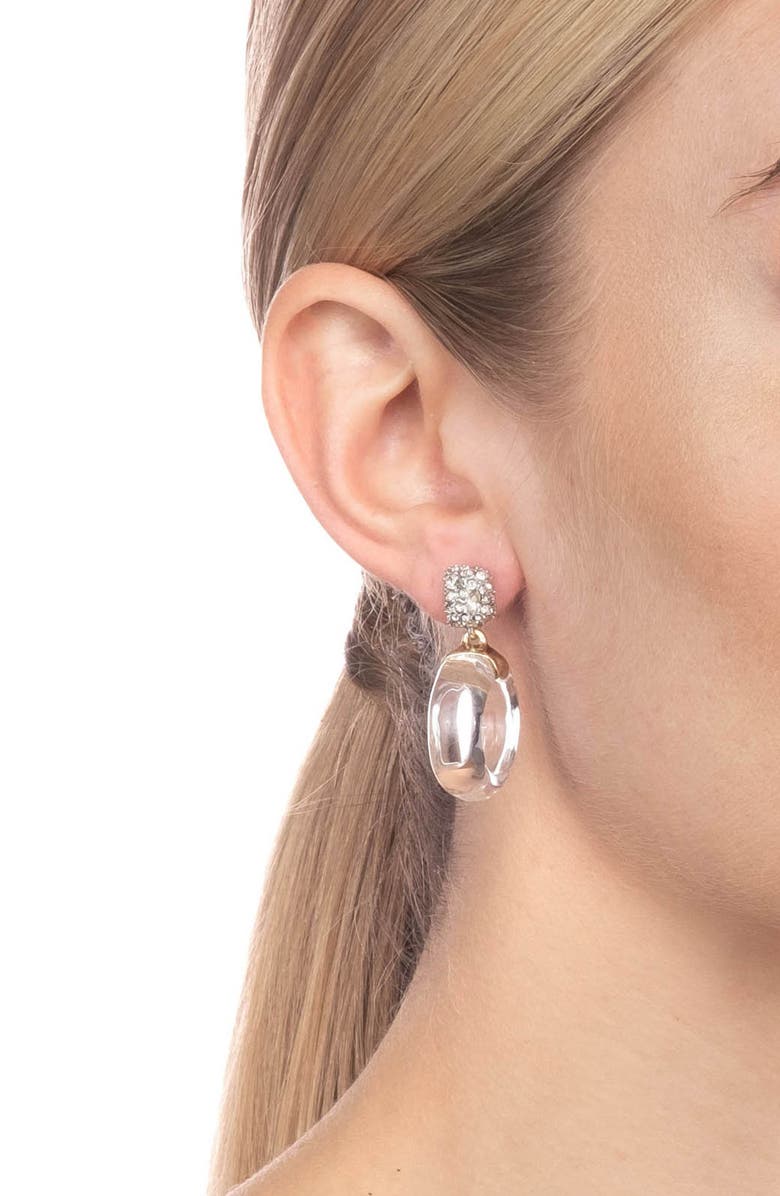 Alexis Bittar Domed Drop Circle Post Earrings, Alternate, color,