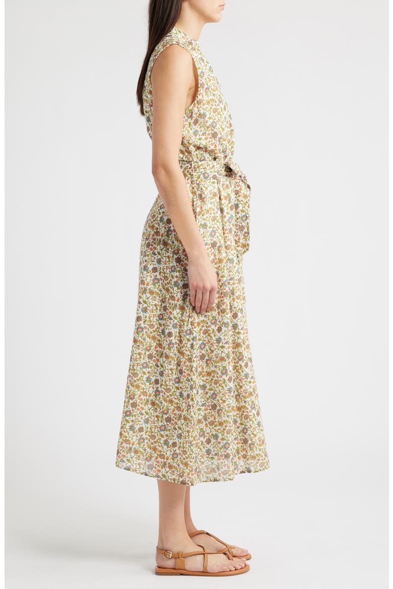 Cheyenne Floral Organic Cotton Midi Shirtdress, Alternate, color, VITI FLORA PRINT