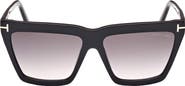 TOM FORD Eden 56mm Gradient Geometric Sunglasses