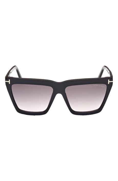 TOM FORD Eden 56mm Gradient Geometric Sunglasses