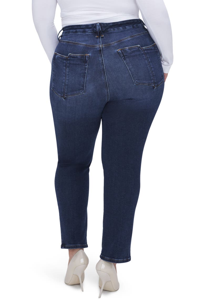 Good Classic Split Back Pocket Straight Leg Jeans, Alternate, color, INDIGO572