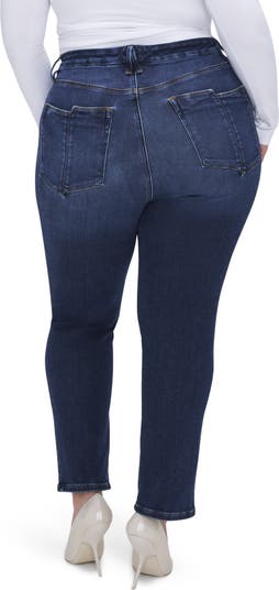 Good Classic Split Back Pocket Straight Leg Jeans