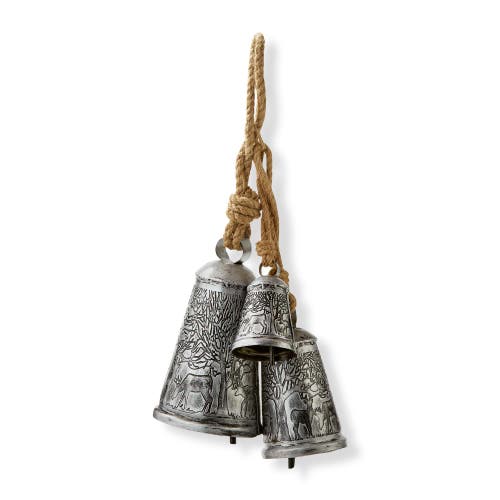 Tag Forest Etched Bell In Silver