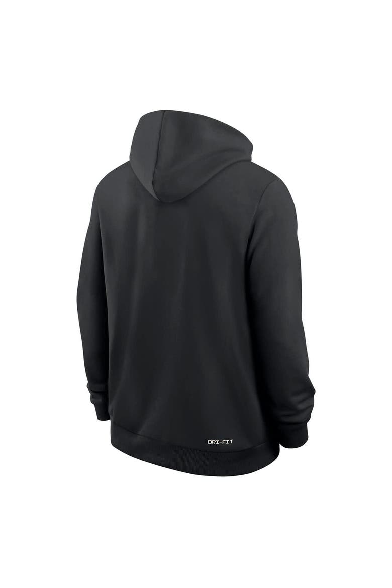 Men's Nike Black Oklahoma State Cowboys 2025 Sideline Performance Pullover Hoodie, Alternate, color, Black