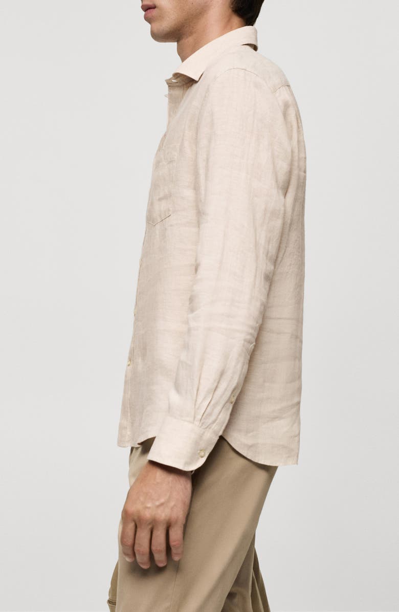 MANGO Linen Shirt, Alternate, color,