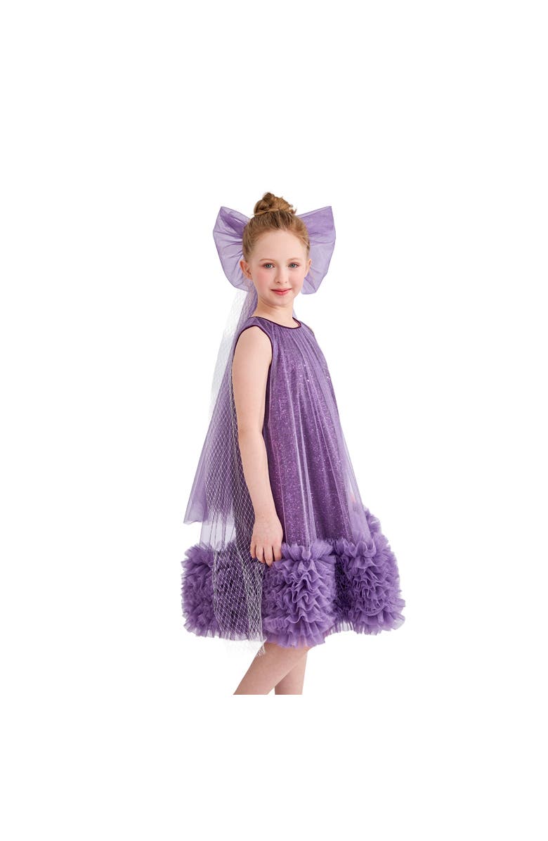 Tulleen Serenata Glitter Tulle Dress, Alternate, color, Purple