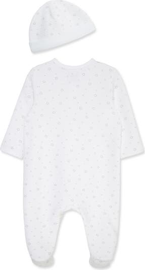 Stars Organic Cotton Blend Footie & Hat Set
