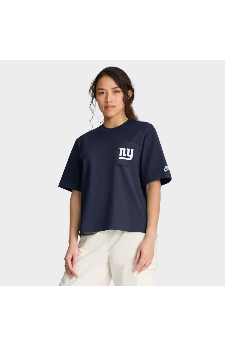 Nike Women's Nike Royal New York Giants Rewind Pocket Boxy T-Shirt, Main, color, Royal