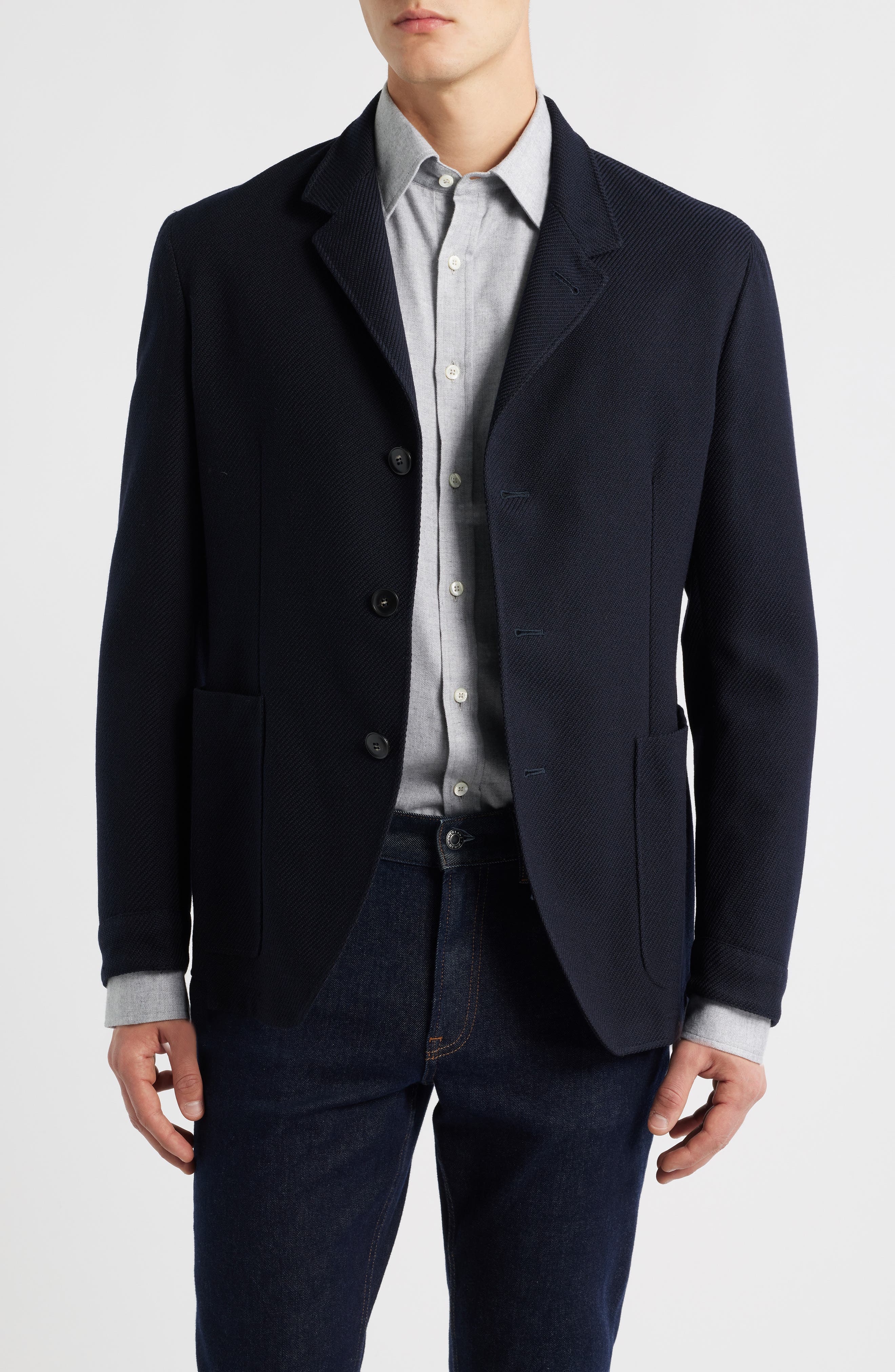 Nuvola Regular Fit Wool Blend Sport Coat