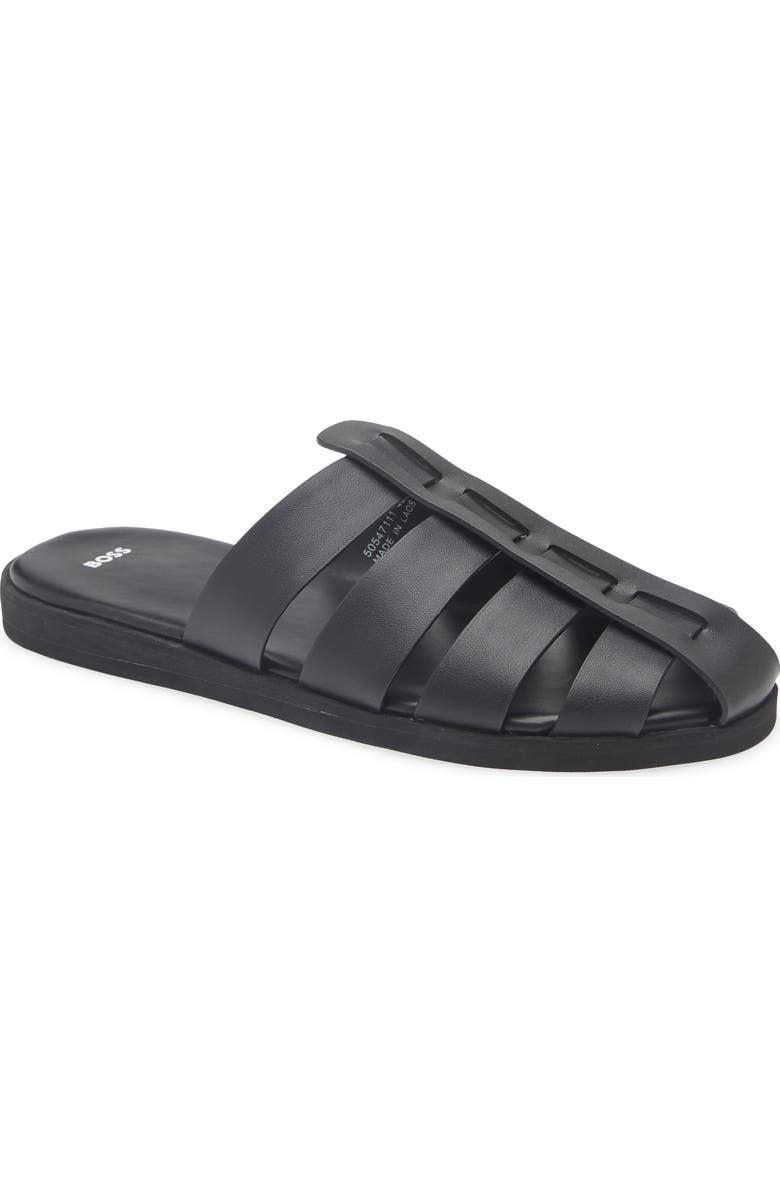 BOSS Darrel Fisherman Sandal, Main, color, Black