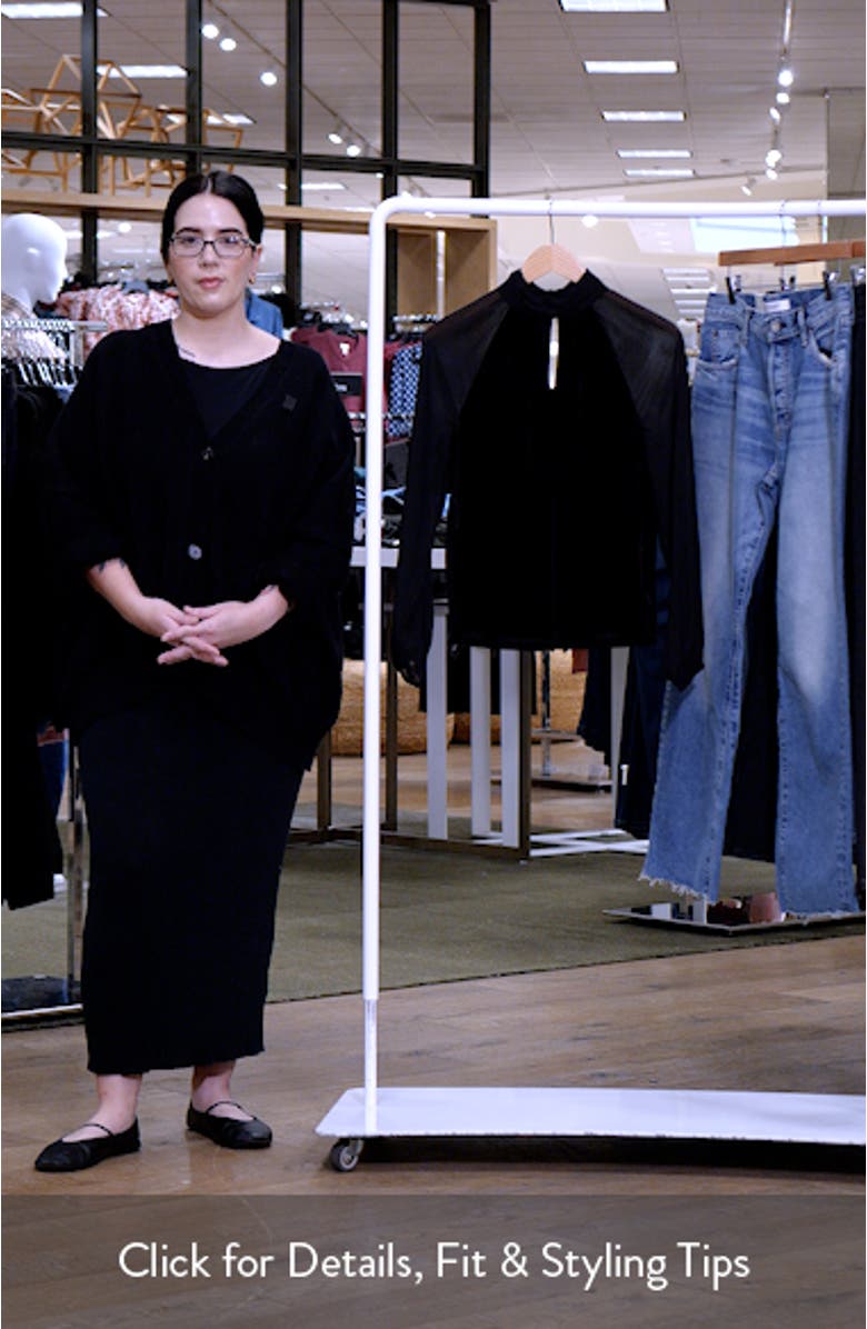 Sheer Sleeve Velvet Top, sales video thumbnail