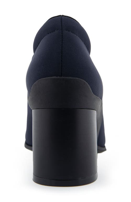 Aerosoles Casta Dress-pump-mid Heel In Navy Stretch Gabardine