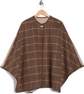 JMCLAUGHLIN Winifred Wool Blend Plaid Cape