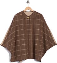 JMCLAUGHLIN Winifred Wool Blend Plaid Cape