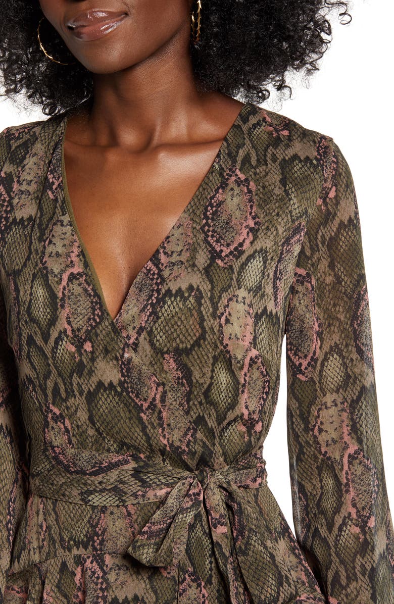 Love, Fire Tiered Wrap Dress, Alternate, color, 