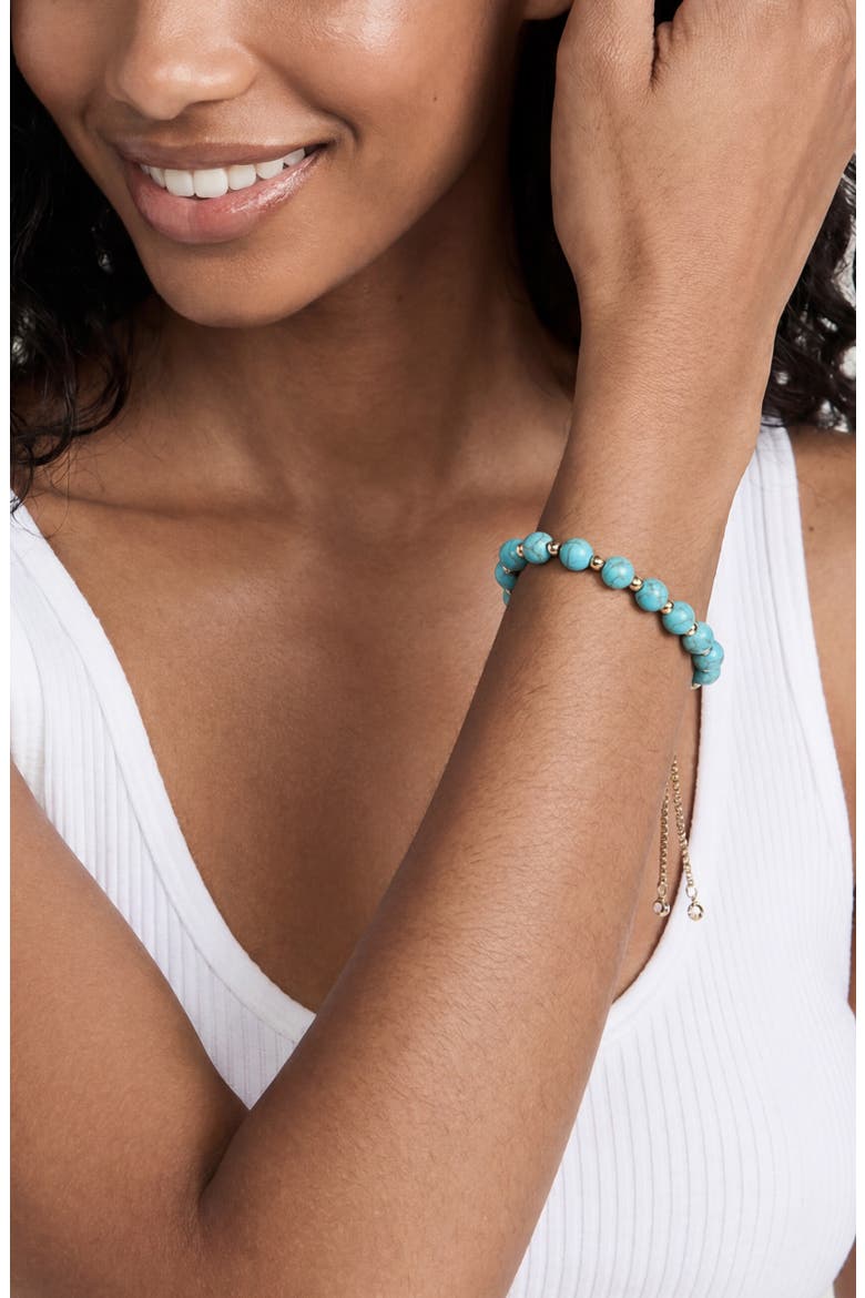 Turquoise Beaded Slider Bracelet, Alternate, color, TURQUOISE