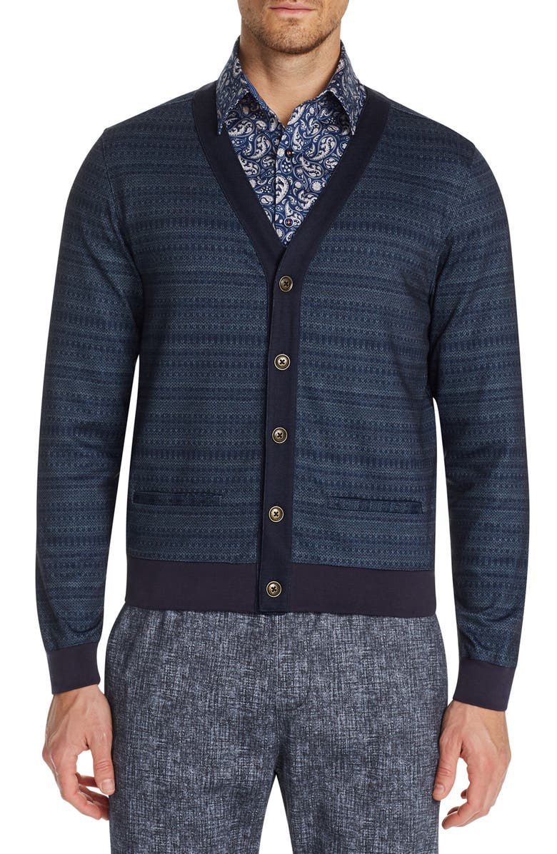 Tallia Stripe Knit Cardigan, Main, color, 