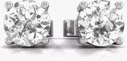 SEREIA OFFICIAL 14k Gold Stud Lab Diamond 2 Carats Earrings