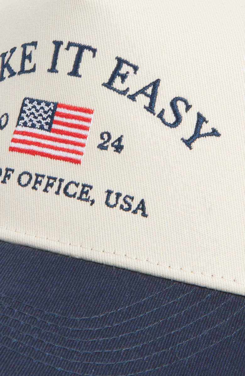 KenzKustomz Take It Easy Canvas Snapback Baseball Cap, Alternate, color, Navy