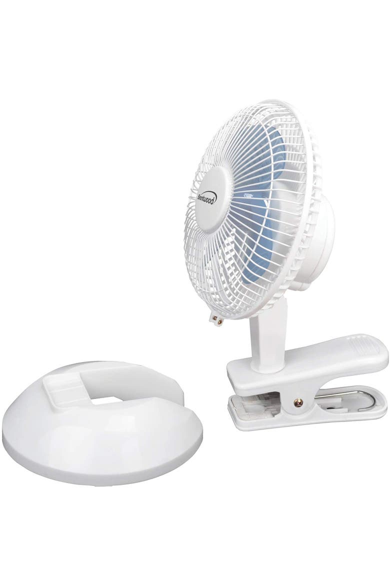 6 Inch Mini Clip On Table Fan, Alternate, color, White