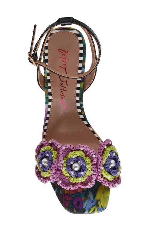 Shop Betsey Johnson Ainsleyy Ankle Strap Sandal In Bright Multi