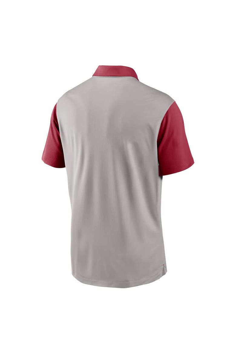 Men's Jordan Brand Gray/Crimson Oklahoma Sooners Vapor Dri-FIT Polo, Alternate, color, Gray
