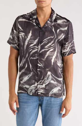 INDUSTRY REPUBLIC CLOTHING Abstract Print Camp Shirt