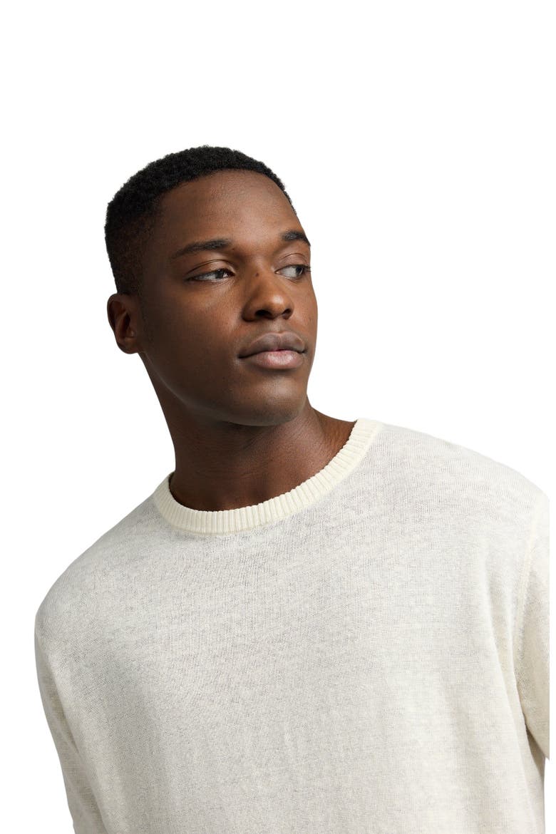 Linen Knit T-Shirt, Alternate, color, Egret