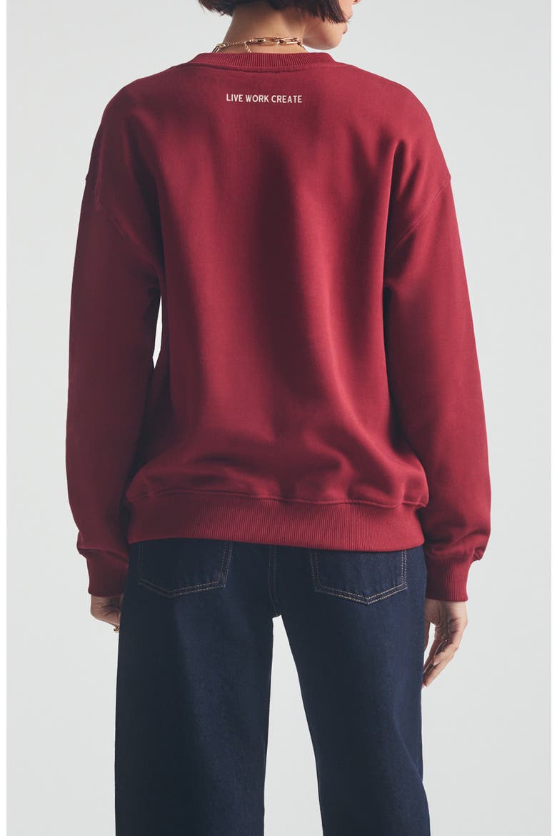 Logo Crewneck Sweatshirt, Alternate, color, BIKING RED