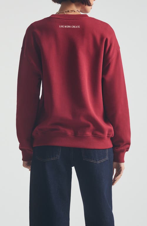 Brooklyn Industries Logo Crewneck Sweatshirt In Red