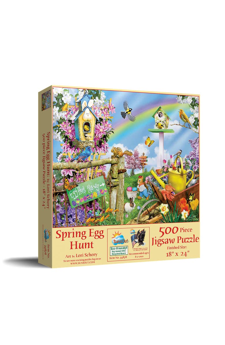 Sunsout Spring Egg Hunt 500 piece Jigsaw Puzzle for Adults, Main, color, Multicolor