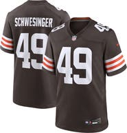 Nike Men's Nike Carson Schwesinger Brown Cleveland Browns 2025 NFL Draft Game Jersey