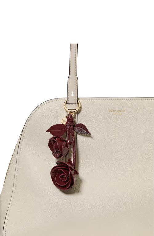 Kate Spade New York Charming Crinkle Patent Leather Key Fob In Brown