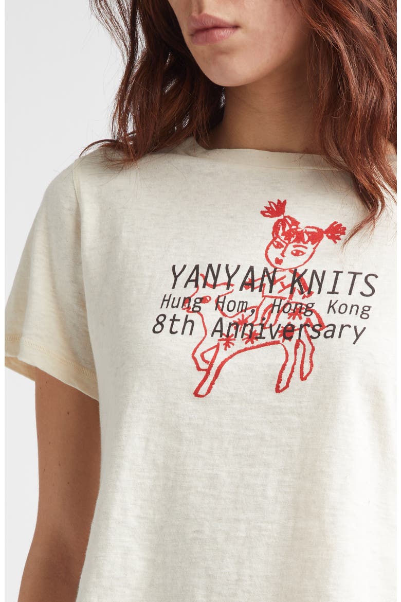 Wawa Yanniversary Graphic T-Shirt, Alternate, color, RAW COTTON / RED WAWA