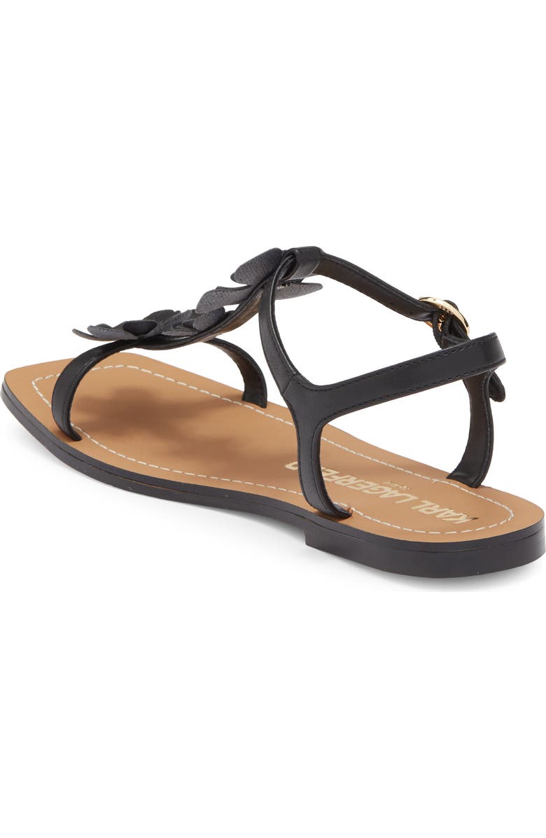 KARL LAGERFELD PARIS Margate T-Strap Sandal, Alternate, color, Black