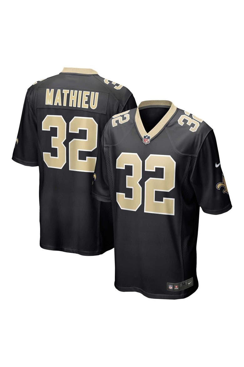 Men's Nike Tyrann Mathieu Black New Orleans Saints Game Jersey, Main, color, Black