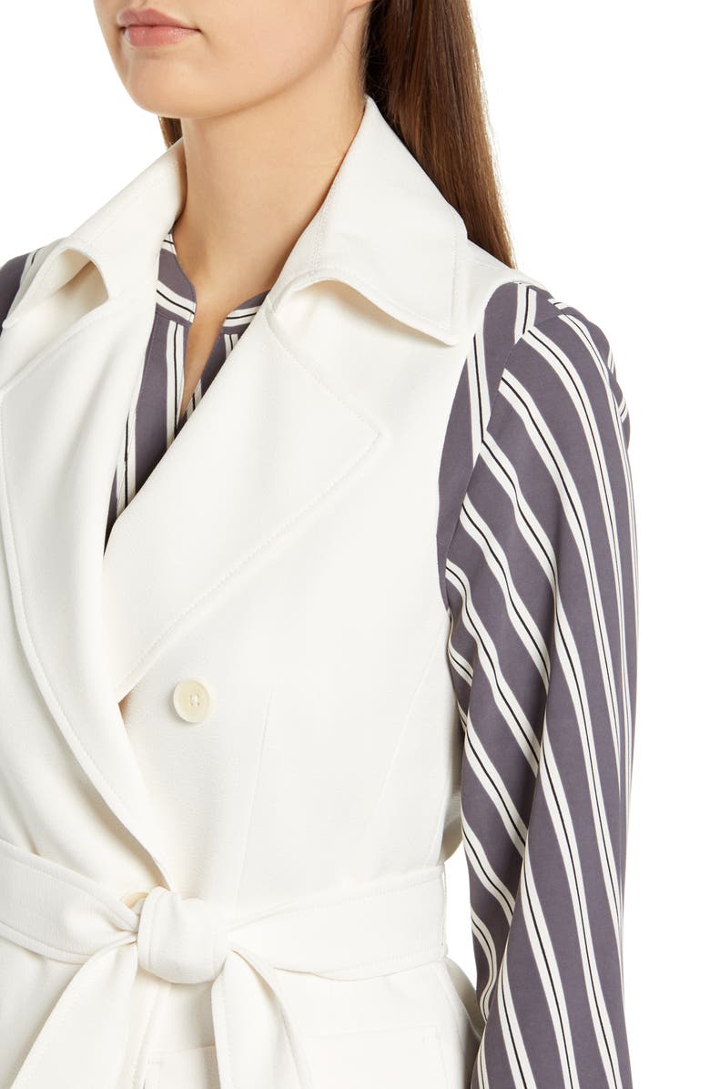 Anne Klein Tie Front Double Breasted Vest, Alternate, color, 